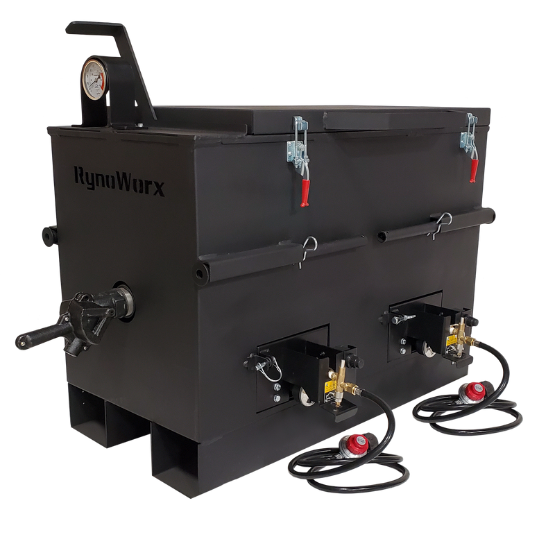 Asphalt Crack Melter Kettle – Rynoworx Dual Burner Direct Fired Pavement Sealing Machine