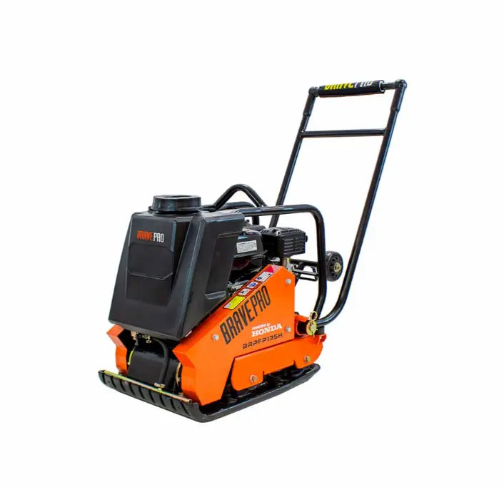 Forward Plate Compactor 16 In. with Rubber Mat, Tank, and Wheel Kit Honda GX160 BravePro