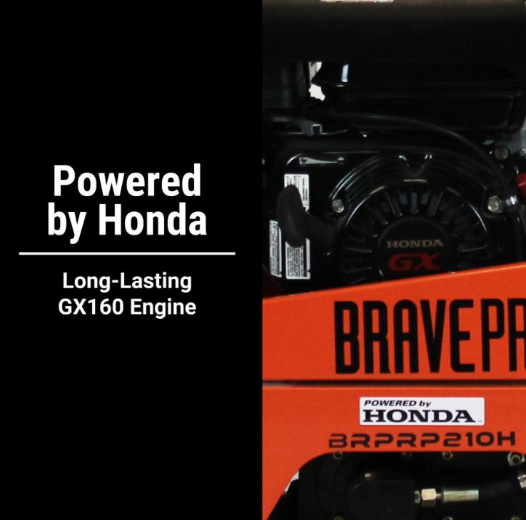 Reversible Plate Compactor 15 In. Wheel Kit Honda GX160 BravePro
