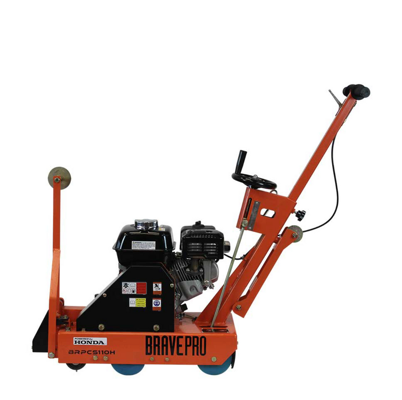Concrete Saw 10 In. Walk Behind Saw Honda GX200 BravePro Green
