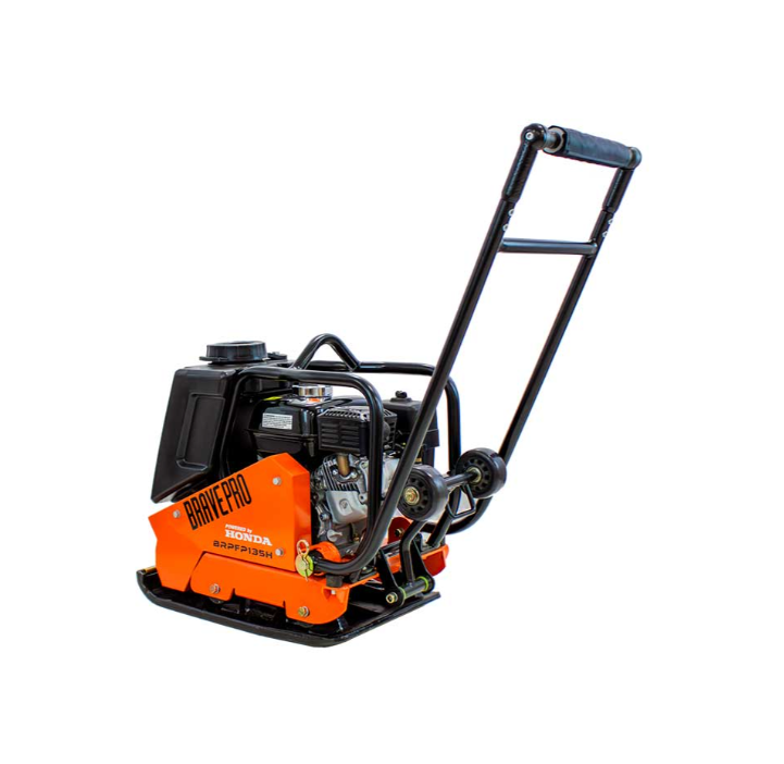 Forward Plate Compactor 16 In. with Rubber Mat, Tank, and Wheel Kit Honda GX160 BravePro