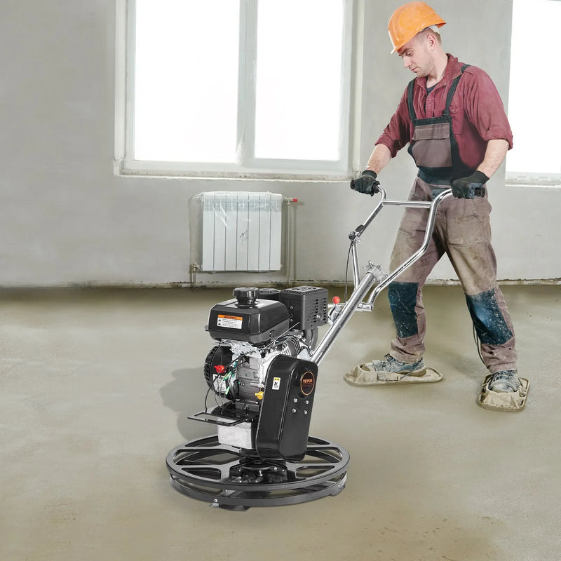 Concrete Power Trowel 24” Walk-Behind – VEVOR 6HP Gas Concrete Finishing Machine
