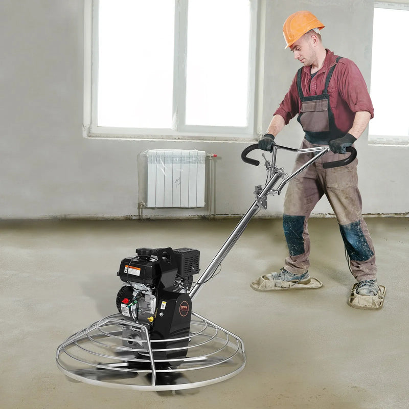 Concrete Power Trowel 38" Walk Behind – VEVOR 8HP Gas Concrete Finishing Machine