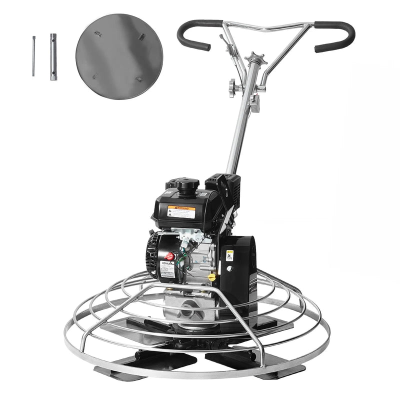 Concrete Power Trowel 38" Walk Behind – VEVOR 8HP Gas Concrete Finishing Machine