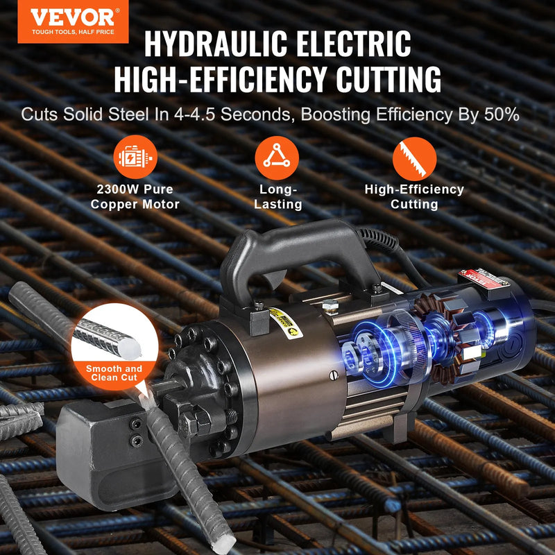 Hydraulic Rebar Cutter Electric – VEVOR 2300W Steel Rebar Cutting Machine 1.26"