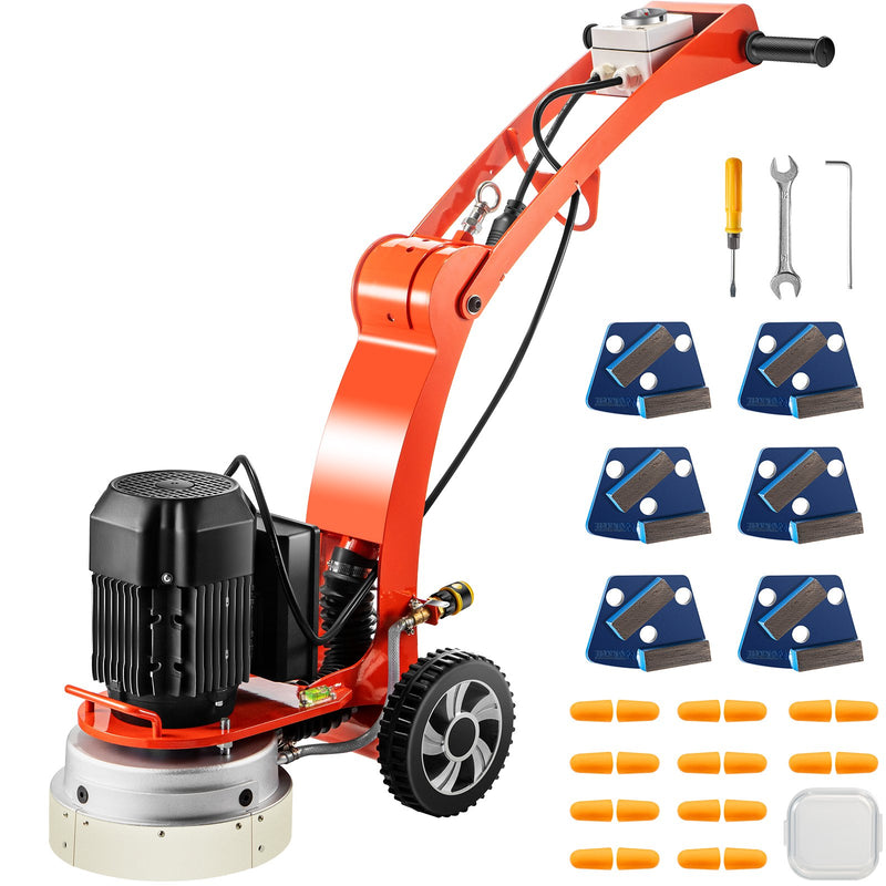 Concrete Floor Grinder 10" Electric – VEVOR 1.5HP Adjustable Handle Surface Grinder