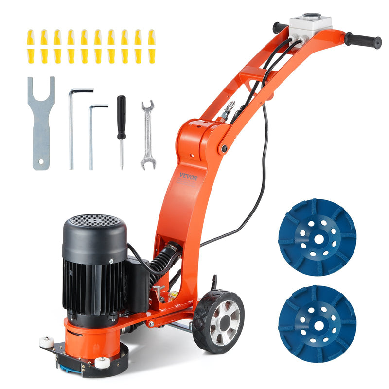 Concrete Floor Grinder 10" Electric – VEVOR 1.7HP Brushless Surface Grinder