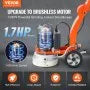 Concrete Floor Grinder 10” Electric - VEVOR  1.7HP Brushless Motor