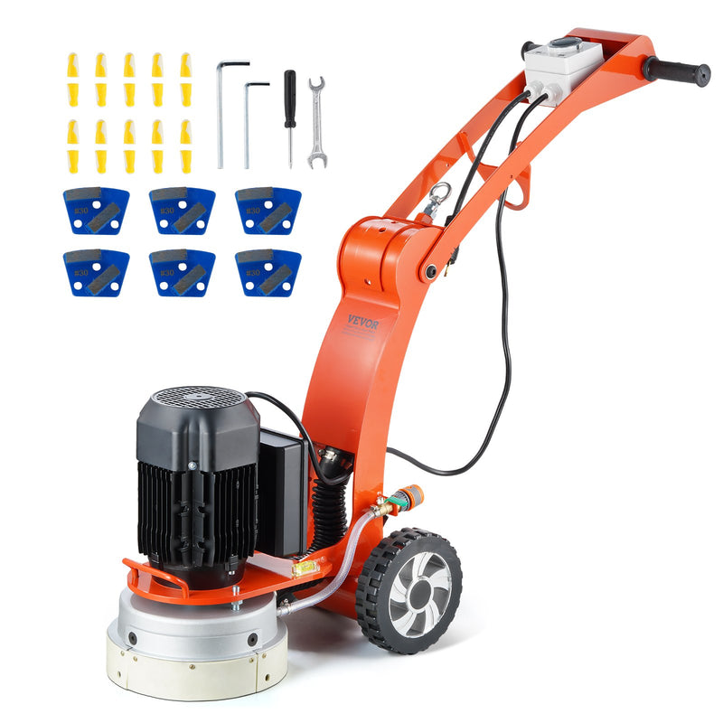 Concrete Floor Grinder 10” Electric - VEVOR  1.7HP Brushless Motor
