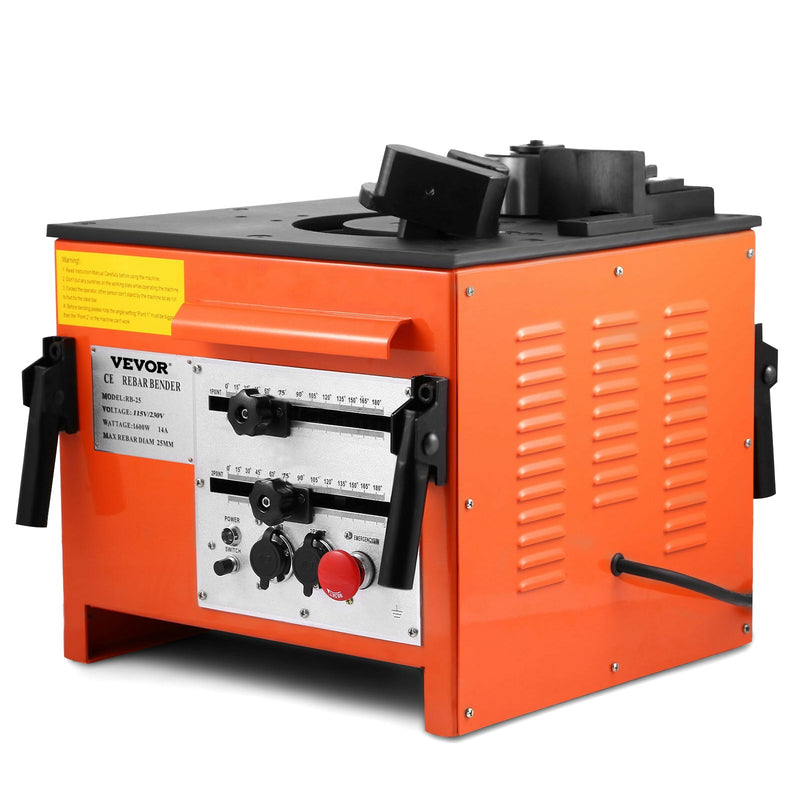 Electric Rebar Bender – VEVOR  1-Inch (25 mm) Capacity Steel Bar Bending Machine with Foot Pedal