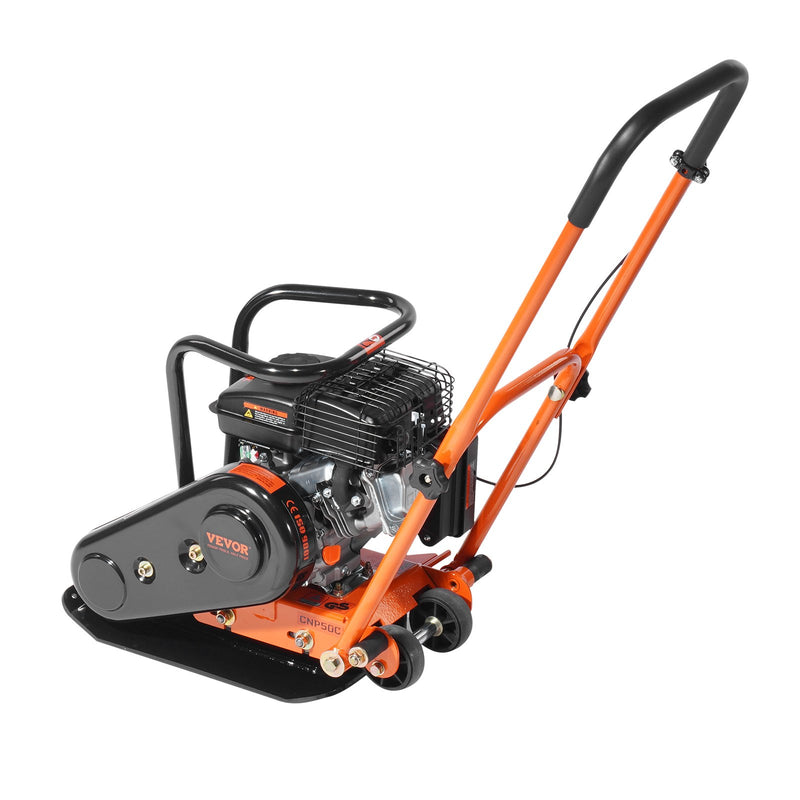Plate Compactor 2.8HP Gas – VEVOR 98cc Vibratory Compactor 221 sq in Plate
